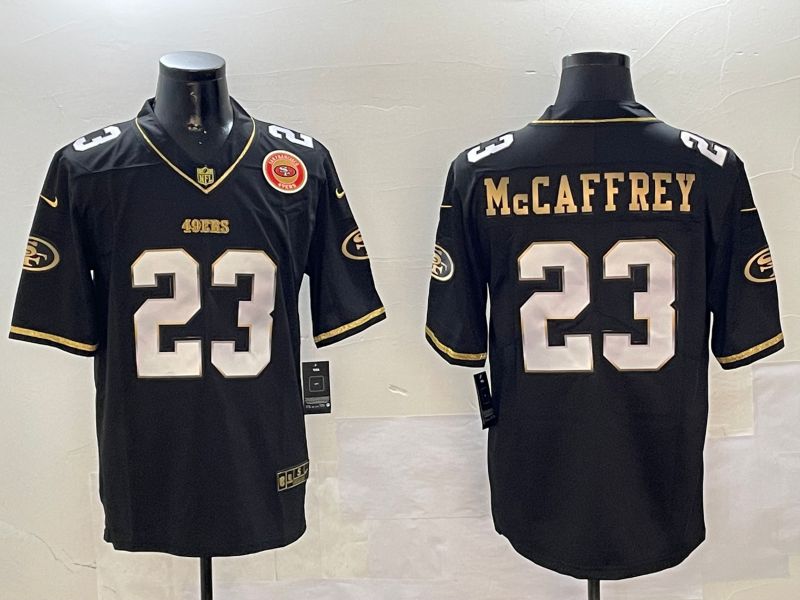 Men San Francisco 49ers #23 Mccaffrey Black Gold 2024 Nike Limited NFL Jersey style 01085->san francisco 49ers->NFL Jersey
